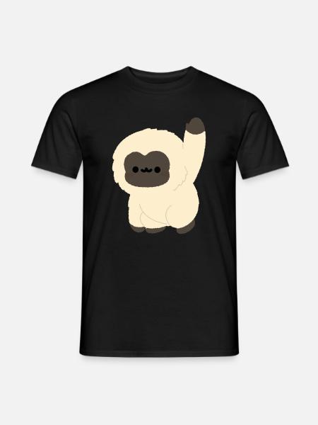 Kawaii Gibbon - Männer T-Shirt - Schwarz