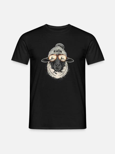Rhönschaf auf der Wasserkuppe - Männer T-Shirt - Schwarz