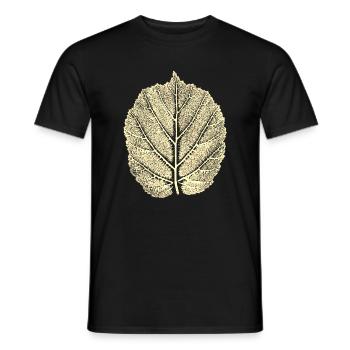 Haselnussblatt / Blatt Hasel - Natur & Wald - Männer T-Shirt - Schwarz - Vorne - AI Model Male 178 light (178cm)