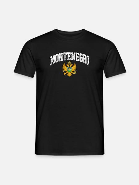 Montenegro - Wappen - Adler - Balkan - Männer T-Shirt - Schwarz