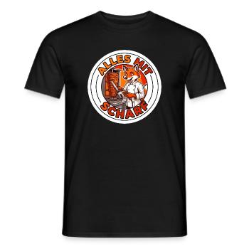 Döner Kebap Alles mit Scharf Gastronomie Motiv - Männer T-Shirt - Schwarz - Vorne - AI Model Male 178 light (178cm)