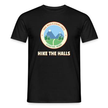 Wandern Sie den Halls Christmas Hiking Mountain Trail - Männer T-Shirt - Schwarz - Vorne - AI Model Male 178 light (178cm)