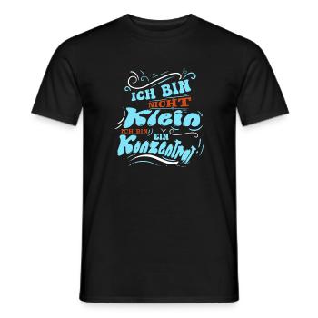 Ich bin nicht klein Ich bin ein Konzentrat Spruch  - Männer T-Shirt - Schwarz - Vorne - AI Model Male 178 light (178cm)