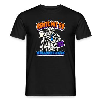 Rente mit 99 - mein gruseligstes Kostüm - Männer T-Shirt - Schwarz - Vorne - AI Model Male 178 light (178cm)