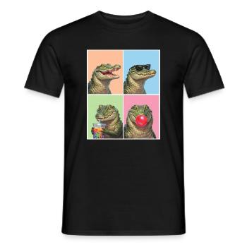 Krokodile Krokodil - Männer T-Shirt - Schwarz - Vorne - AI Model Male 178 light (178cm)