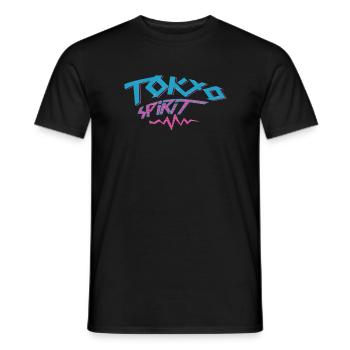 Tokio Spirit Neon-Graffiti - Männer T-Shirt - Schwarz - Vorne - AI Model Male 178 light (178cm)