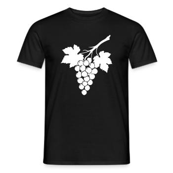 Weiße Weinrebe Weintrauben Geschenk Weintrinker  - Männer T-Shirt - Schwarz - Vorne - AI Model Male 178 light (178cm)