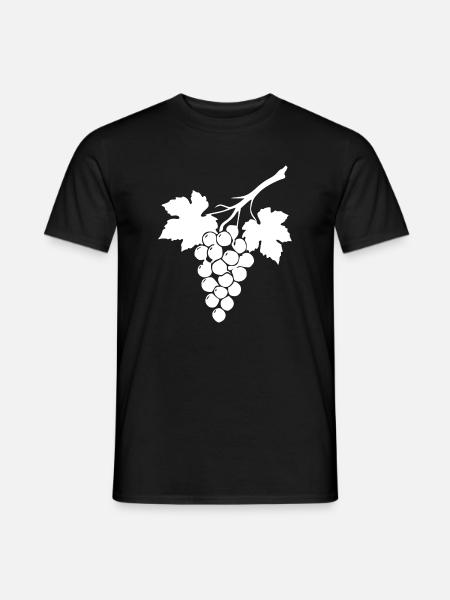 Weiße Weinrebe Weintrauben Geschenk Weintrinker - Männer T-Shirt - Schwarz