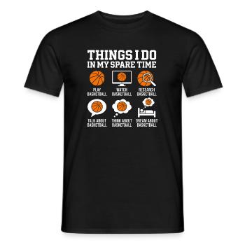 Freizeitroutinen im Basketball - Männer T-Shirt - Schwarz - Vorne - AI Model Male 178 light (178cm)