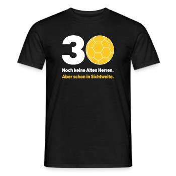 30. Geburtstag Handball – Noch keine Alten Herren - Männer T-Shirt - Schwarz - Vorne - AI Model Male 178 light (178cm)