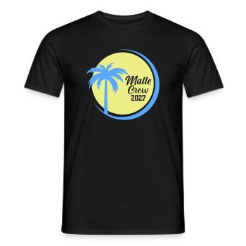 Malle Crew 2027 Palmen Circle - Männer T-Shirt - Schwarz - Vorne - AI Model Male 178 light (178cm)