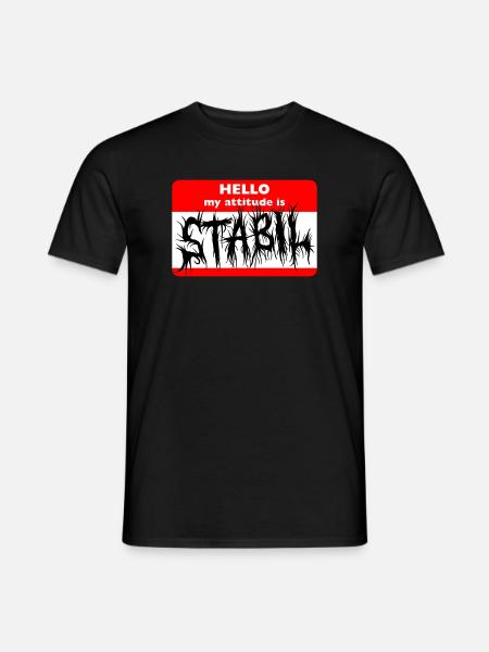 STABIL - HELLO DEATH METAL - Männer T-Shirt - Schwarz