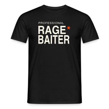 Professional Rage Baiter Ragebait Jugendwort 2026 - Männer T-Shirt - Schwarz - Vorne - AI Model Male 178 light (178cm)