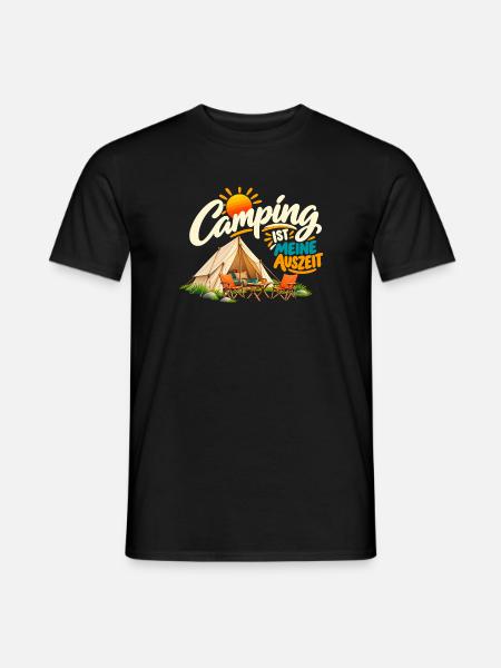 Camping ist meine Auszeit - Männer T-Shirt - Schwarz