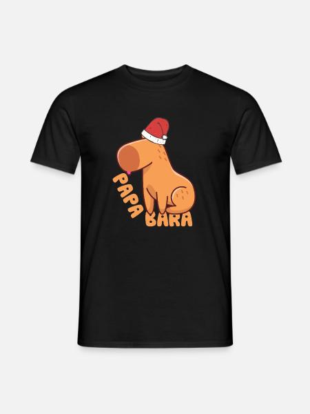lustiges Wasserschwein Papabara t-shirt - Männer T-Shirt - Schwarz