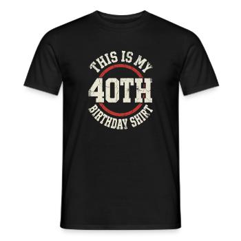 40. Geburtstag Shirt Kreis Logo Stil - Männer T-Shirt - Schwarz - Vorne - AI Model Male 178 light (178cm)