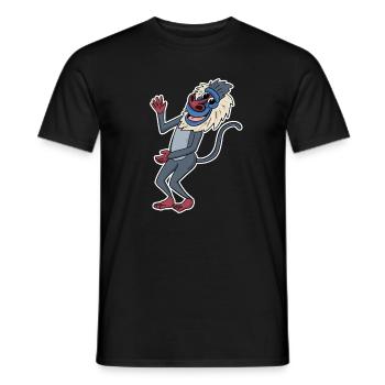 Paviane Affe Tier - Männer T-Shirt - Schwarz - Vorne - AI Model Male 178 light (178cm)