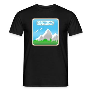 Grimming als Berg - Männer T-Shirt - Schwarz - Vorne - AI Model Male 178 light (178cm)
