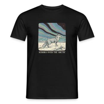 Aurora Polaris Dance Of Northern Lights - Männer T-Shirt - Schwarz - Vorne - AI Model Male 178 light (178cm)