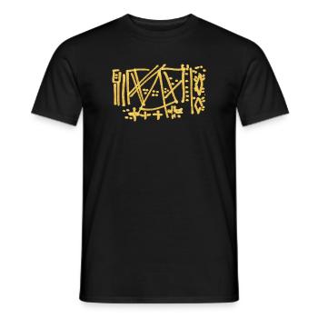 Wikinger Muster Abstrakt - Männer T-Shirt - Schwarz - Vorne - AI Model Male 178 light (178cm)
