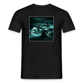 Swamp Goth Totenkopf Sumpf Graphic Tee - Männer T-Shirt - Schwarz - Vorne - AI Model Male 178 light (178cm)