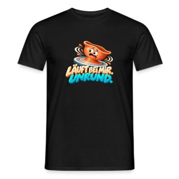 Läuft bei mir Unrund - Männer T-Shirt - Schwarz - Vorne - AI Model Male 178 light (178cm)