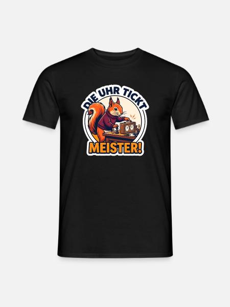 Blitzschach Die Uhr tickt Meister Schachtimer - Männer T-Shirt - Schwarz