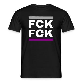 FCK FCK - Männer T-Shirt - Schwarz - Vorne - AI Model Male 178 light (178cm)