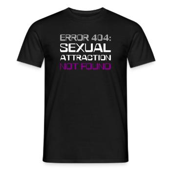 Fehler 404 asexuell - Männer T-Shirt - Schwarz - Vorne - AI Model Male 178 light (178cm)