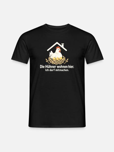 Hühnerhalter Hühnerhaltung Hühner Humor - Männer T-Shirt - Schwarz