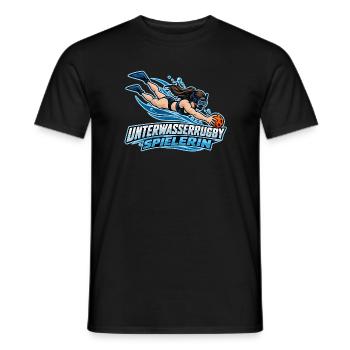 Unterwasserrugby Spielerin Illustration - Männer T-Shirt - Schwarz - Vorne - AI Model Male 178 light (178cm)