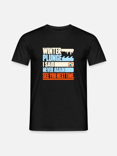 Winter Sprung Kaltwasser-challenge Schwimmfinisher - Männer T-Shirt - Schwarz