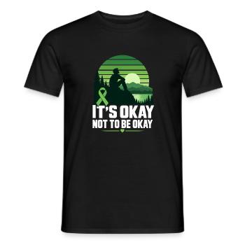 IT'S OKAY NOT TO BE OKAY – Mentale Gesundheit Bewu - Männer T-Shirt - Schwarz - Vorne - AI Model Male 178 light (178cm)