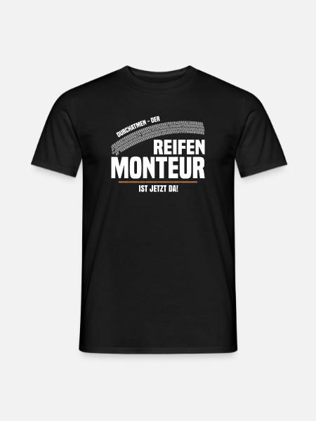 Der Reifenmonteur - Männer T-Shirt - Schwarz