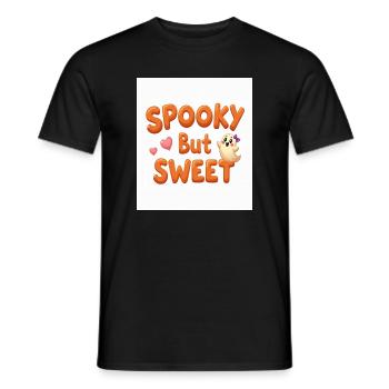 Gruseliger, aber süßer Geist - Männer T-Shirt - Schwarz - Vorne - AI Model Male 178 light (178cm)