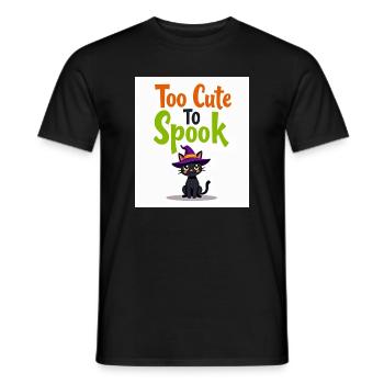 Zu süß, um Cat zu erschrecken - Männer T-Shirt - Schwarz - Vorne - AI Model Male 178 light (178cm)
