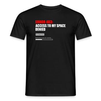 Fehler 403 Zugriff verweigert - Männer T-Shirt - Schwarz - Vorne - AI Model Male 178 light (178cm)