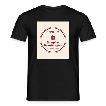 Sangria Liebe - Männer T-Shirt - Schwarz - Vorne - AI Model Male 178 light (178cm)