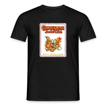 Christmas Social Club Lebkuchen Geschenke Retro - Männer T-Shirt - Schwarz - Vorne - AI Model Male 178 light (178cm)