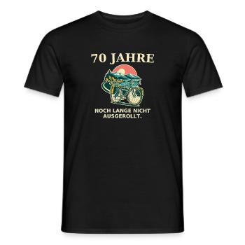 70 Jahre Radfahrer Ausgerollt - Männer T-Shirt - Schwarz - Vorne - AI Model Male 178 light (178cm)