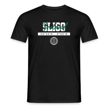 Sligo Irland Koordinaten Reise Souvenir - Männer T-Shirt - Schwarz - Vorne - AI Model Male 178 light (178cm)
