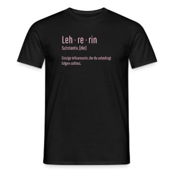 Lehrerin Substantiv Influencerin Lustig Geschenk - Männer T-Shirt - Schwarz - Vorne - AI Model Male 178 light (178cm)