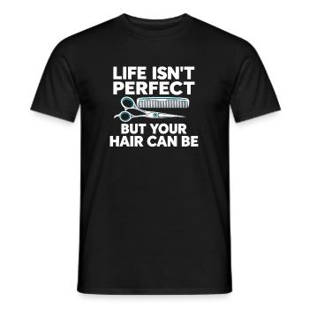 Friseur Friseur Friseur Friseur Friseur Salon - Männer T-Shirt - Schwarz - Vorne - AI Model Male 178 light (178cm)