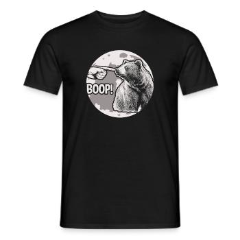 Funny Bear Boop The Snoot Animal Humor - Männer T-Shirt - Schwarz - Vorne - AI Model Male 178 light (178cm)