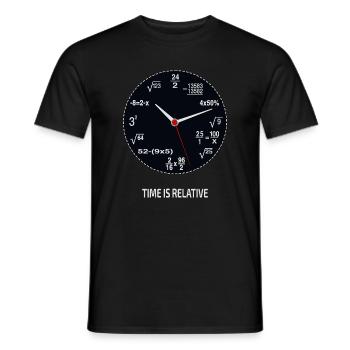 Time Is Relative – Wissenschaft und Zeit - Männer T-Shirt - Schwarz - Vorne - AI Model Male 178 light (178cm)