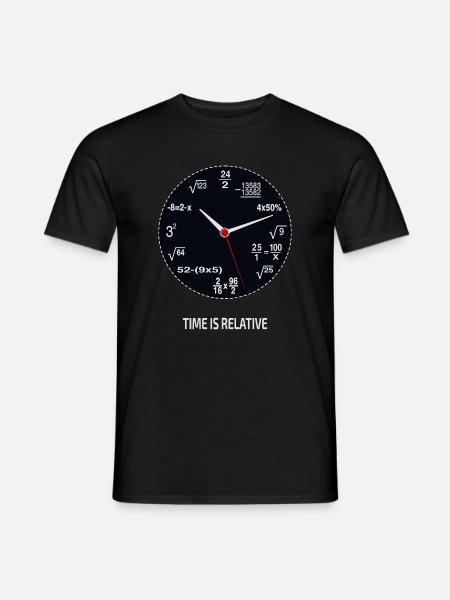 Time Is Relative – Wissenschaft und Zeit - Männer T-Shirt - Schwarz