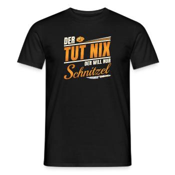 Der Tut Nix - Der Will Nur Schnitzel - Männer T-Shirt - Schwarz - Vorne - AI Model Male 178 light (178cm)