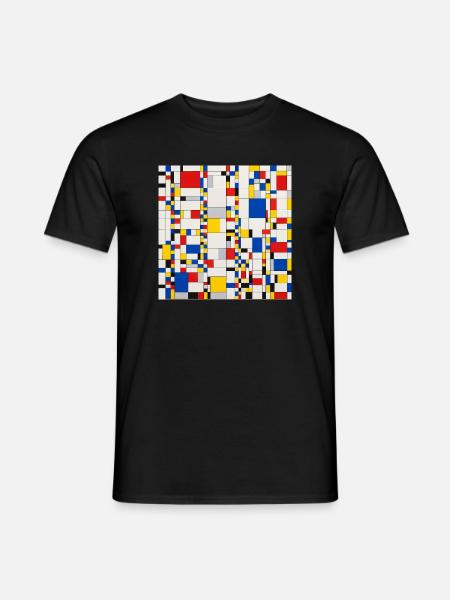Blockmuster-Abstraktion - Männer T-Shirt - Schwarz