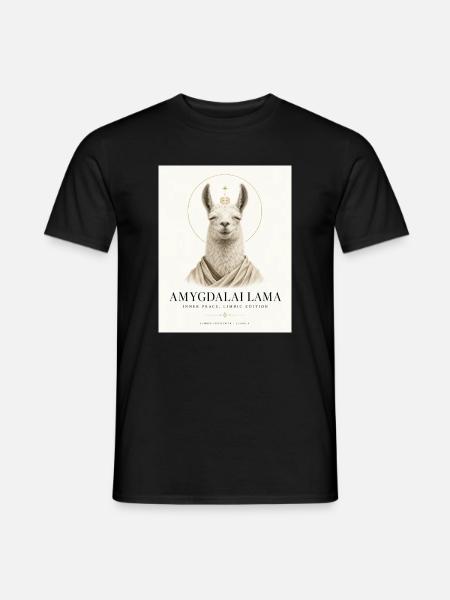 Amygdalai Lama – Psychologie und Meditationshumor - Männer T-Shirt - Schwarz