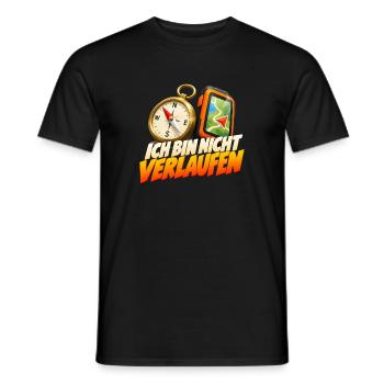 Ich bin nicht verloren Kompass GPS - Männer T-Shirt - Schwarz - Vorne - AI Model Male 178 light (178cm)